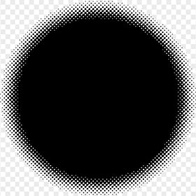 HD Black Dots Halftone Circle Round PNG