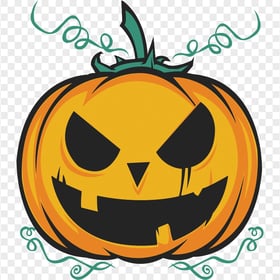 Vector Halloween Jack O Lantern Pumpkin Scary Face