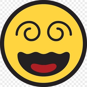 Smiley Yellow Emoji Emoticon Face Dizzy Clipart