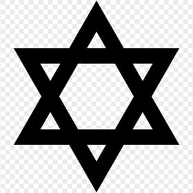 Black Star of David Israel Symbol PNG