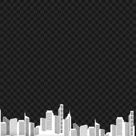 Skyline City Cityscape Building White Silhouette HD PNG