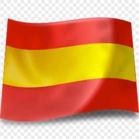 Waving Spain Flag Icon Without Coat Of Arms PNG