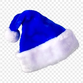 HD Blue Christmas Real Santa Claus Hat PNG
