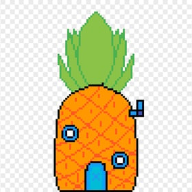 HD Spongebob Pineapple House Pixel Art Transparent PNG