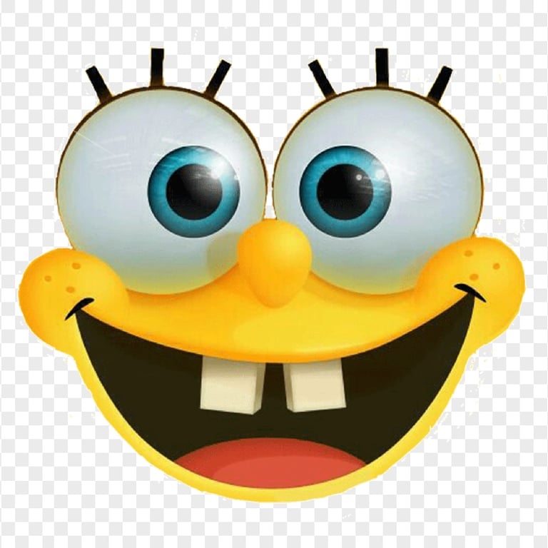 HD Spongebob Face Smiling 3D Character PNG Citypng