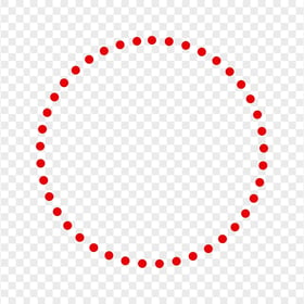 Circle Red Dotted Border HD Transparent PNG
