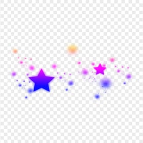 Purple Magic Blurry Glowing Stars Effect PNG