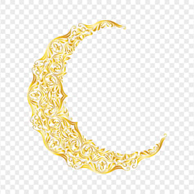 Golden Gold Moon Illustration Ramadan Design