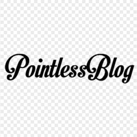 Pointless Blog Logo Black Text