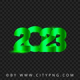HD PNG 2023 Green Lettering Design With Flare Effect