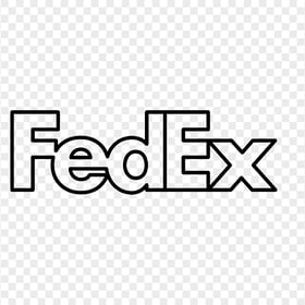 FedEx Black Outline Logo PNG