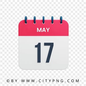 17th May Day Date Icon Calendar HD Transparent Background