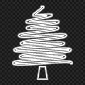 HD Creative White Neon Christmas Tree PNG