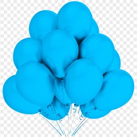 Blue Party Birthday Celebration Balloons PNG