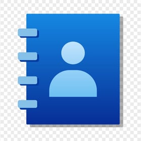 FREE Contacts Address Book Blue Icon PNG
