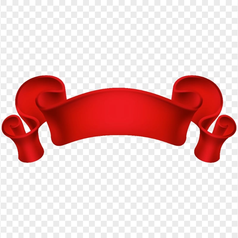 Download Red Graphic Ribbon Banner Illustration PNG