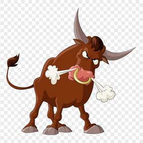 HD Angry Cartoon Bull Cow PNG