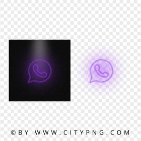 HD Purple Neon Light Whatsapp Art Line Circle Logo Icon PNG