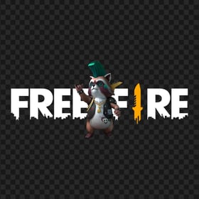 HD Rockie Pet Character With Free Fire Logo PNG