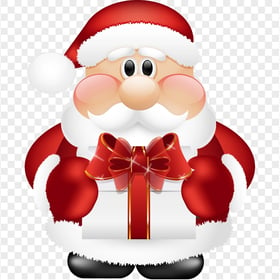 PNG Cartoon Santa Claus Holding Gift Box