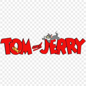 Tom And Jerry Characters Cartoons With Text Logo PNG
