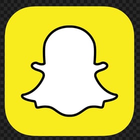 HD Snapchat Yellow Official Square App Logo Icon PNG Image