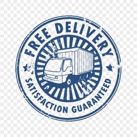 HD Blue Free Delivery Round Stamp Transparent PNG