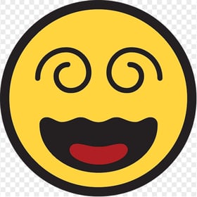 Smiley Yellow Emoji Emoticon Face Dizzy Clipart