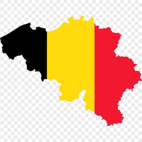 HD Flag Of Belgium Map Transparent Background