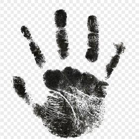 HD Black Baby Realistic Hand Print PNG