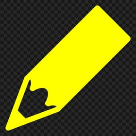 HD Yellow Short Pencil Icon PNG