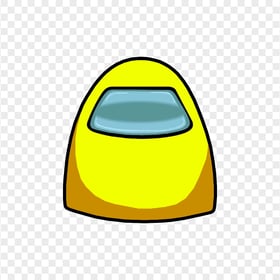 HD Yellow Among Us Character Crewmate Face Front View PNG