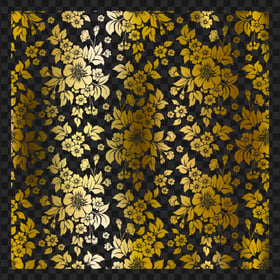 Gold Floral Seamless Pattern Texture PNG