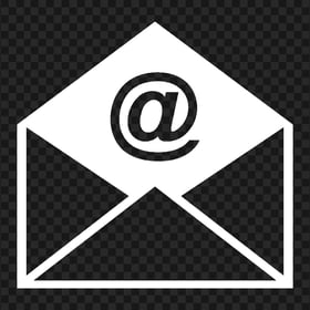 E-mail Mail Letter White Logo Icon Transparent Background