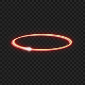 Glowing Red Ring Circle Effect PNG Image