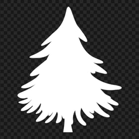 HD White Christmas Palm Tree Silhouette PNG