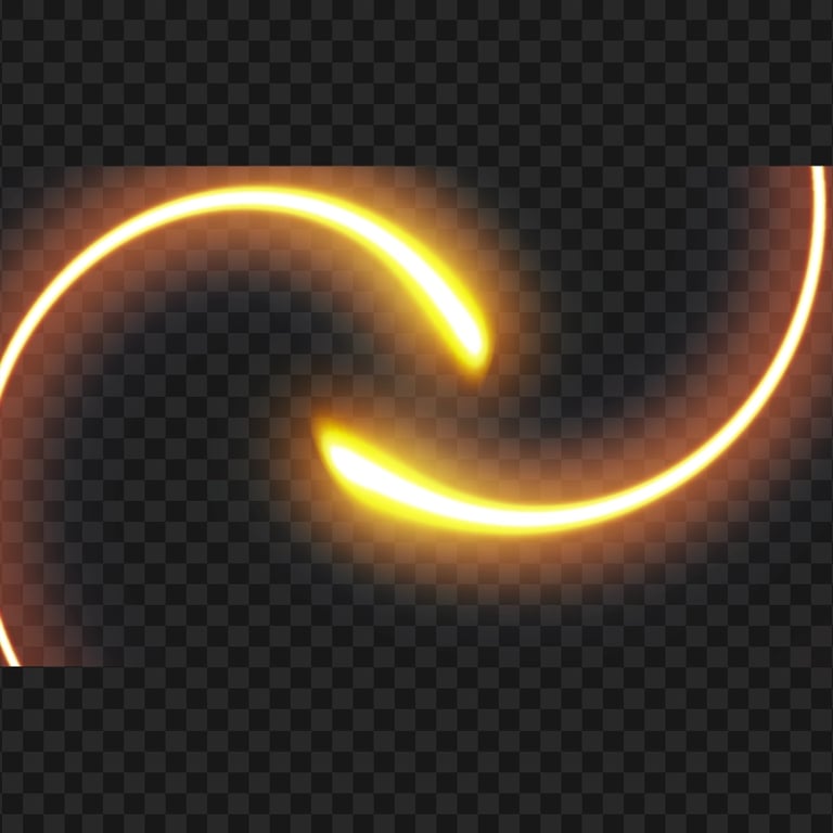 HD Two Glowing Yellow Luminous Light Lines PNG