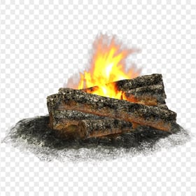 HD Real Burning Wood Campfire Bonfire PNG