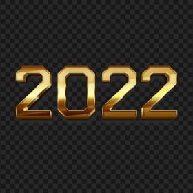 HD Yellow Gold 2022 Text Transparent Background
