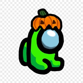 HD Lime Among Us Mini Crewmate Baby Pumpkin Hat PNG