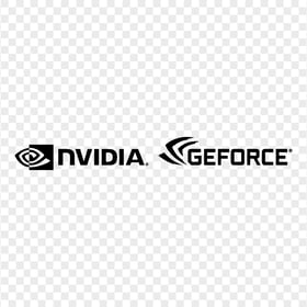 Nvidia And Geforce Black Logos PNG