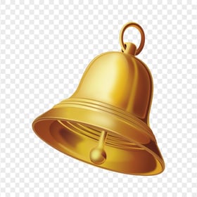 Download Realistic Gold 3D Illustration Bell PNG