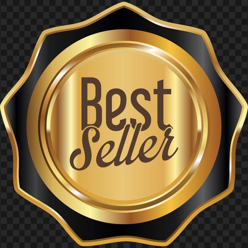 HD Gold Best Seller Medal Logo Label PNG