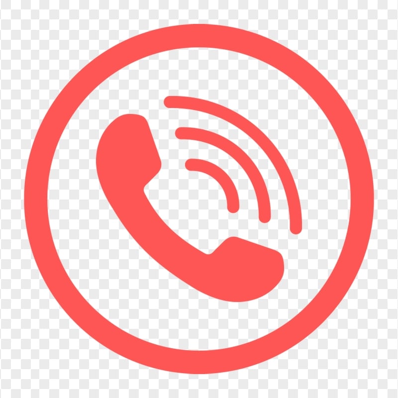 HD Flat Red Round Circle Phone Icon PNG