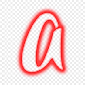 HD Red Neon Outline A Letter Alphabet PNG