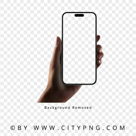 Apple iPhone 15 In Hand Mockup HD Transparent PNG