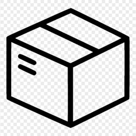 HD Black Package Shipping Delivery Box Parcel Icon PNG