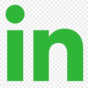 HD Green Linkedin IN Icon Text Symbol Sign PNG