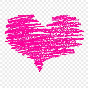 HD Pink Sketch Heart Love Valentine PNG