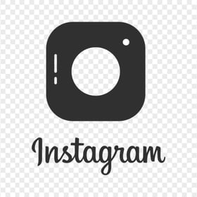 Black Square Instagram Logo With Text